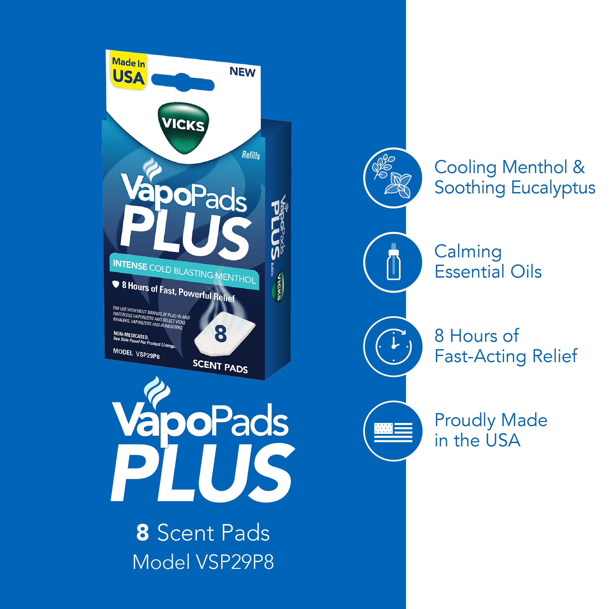VapoPads Plus 8 Pack Features