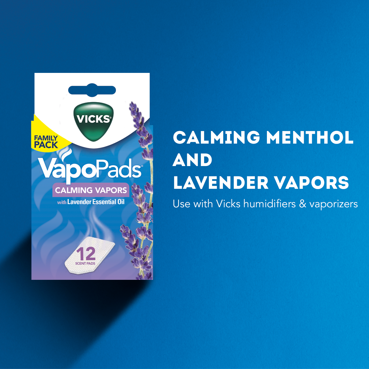 Vicks Soothing Menthol Vapors VapoPads 12 Pack for Humidifier