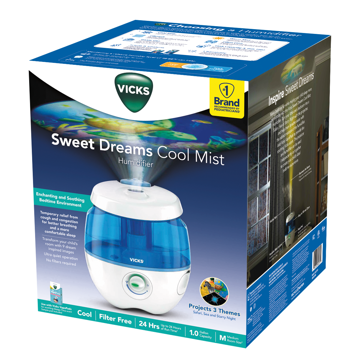 Sweet Dreams Cool Mist Ultrasonic Humidifier